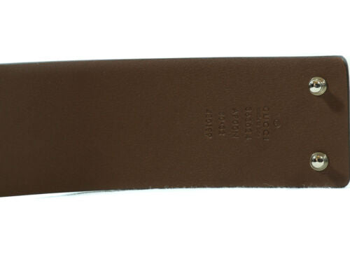 NEW/AUTHENTIC GUCCI 363024 Leather Horsebit Waist Belt, Brown 80-32 DISPLAY