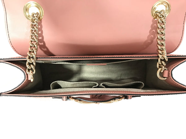 NEW/AUTH GUCCI 449635 Emily Medium Microguccissima Leather Shoulder Bag, Pink