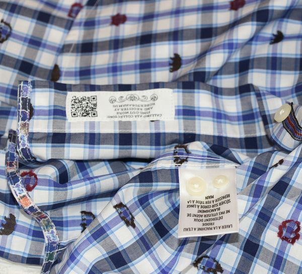 NWT ROBERT GRAHAM Men's Classic Fit Catskills Cotton Shirt, Sz L
