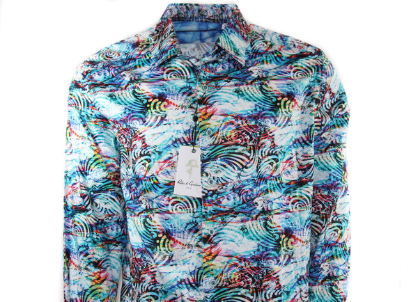 NWT ROBERT GRAHAM Men's Classic Fit Graythorn Cotton Shirt, Sz M