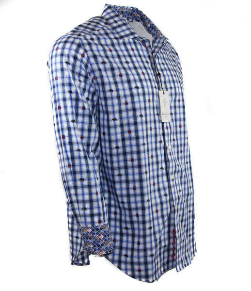 NWT ROBERT GRAHAM Men's Classic Fit Catskills Cotton Shirt, Sz L