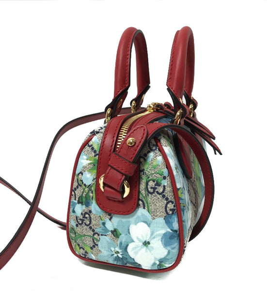 NEW/AUTHENTIC GUCCI GG Supreme Mini Blooms Crossbody Bag