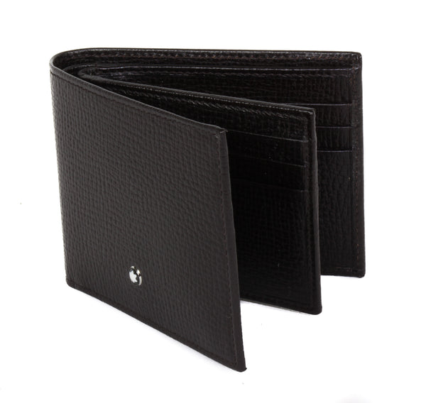 NEW MONTBLANC Men's Meisterstuck Leather Bifold Wallet, Brown