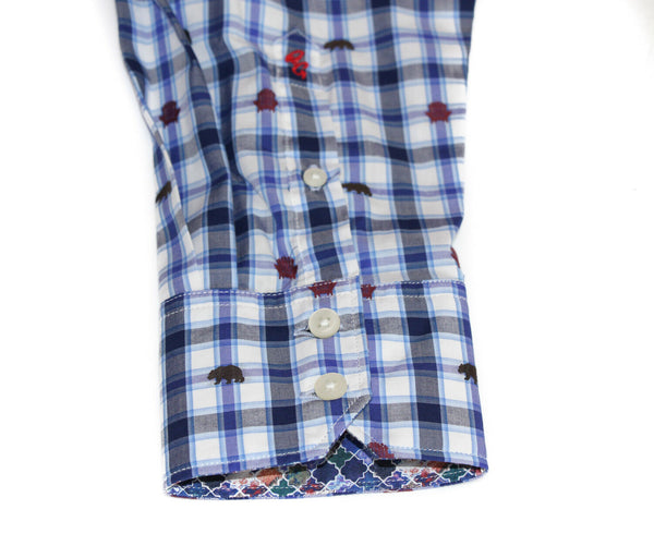 NWT ROBERT GRAHAM Men's Classic Fit Catskills Cotton Shirt, Sz L