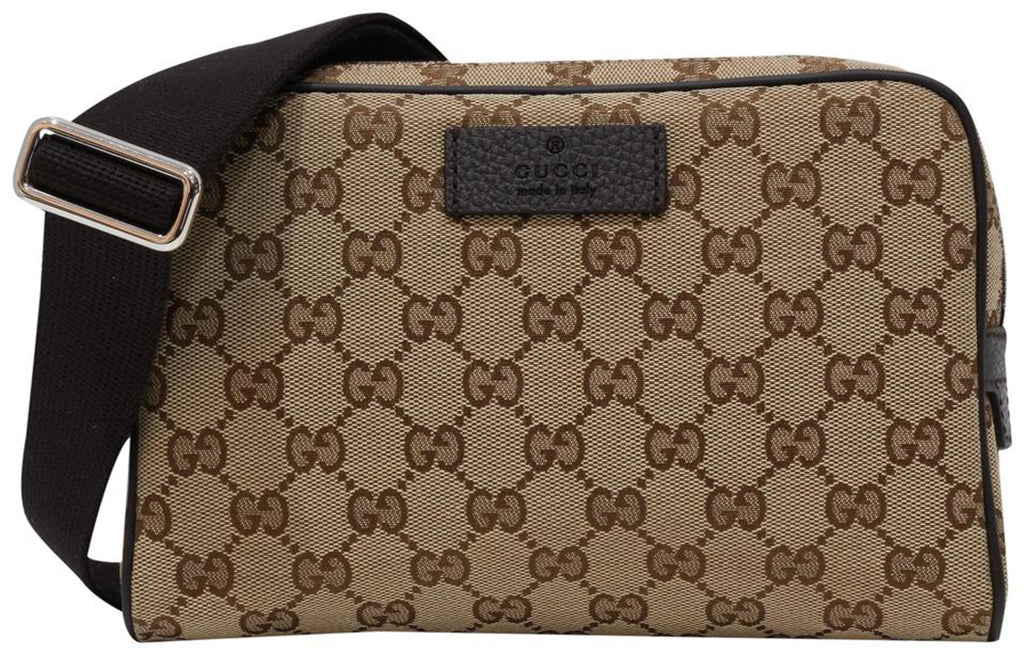 Gucci Original GG Guccissima Canvas Beige Fanny Pack Belt Bag