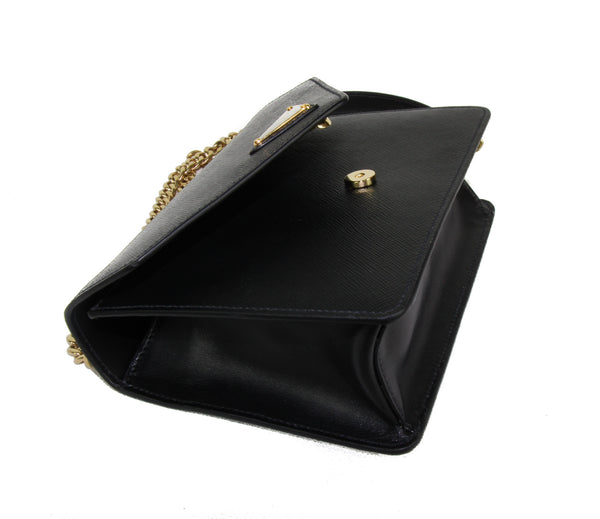 NEW PRADA Pattina Saffiano Leather Crossbody Handbag, Black