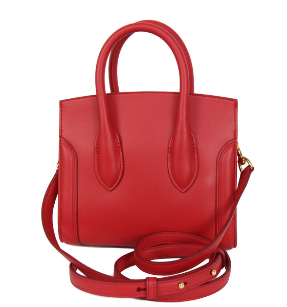 NEW ALEXANDER MCQUEEN Mini Heroine Leather Crossbody Bag, Red