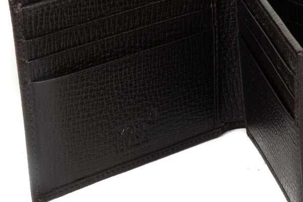 NEW MONTBLANC Men's Meisterstuck Leather Bifold Wallet, Brown