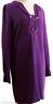 NEW/AUTHENTIC $1395 GUCCI 362040 Silk Long Sleeve Dress, Violet Sz 6 US 42G