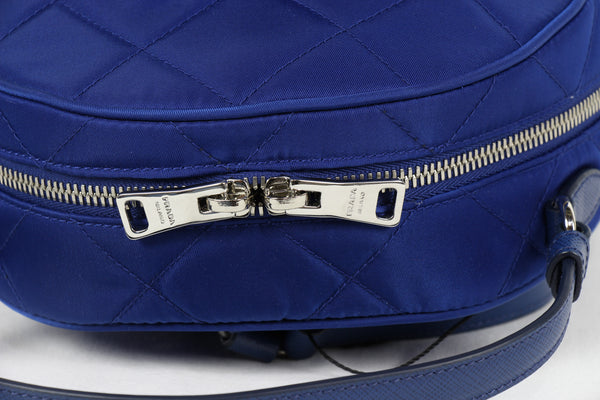 NEW PRADA Zaino Quilted Nylon Backpack Bag, Blue