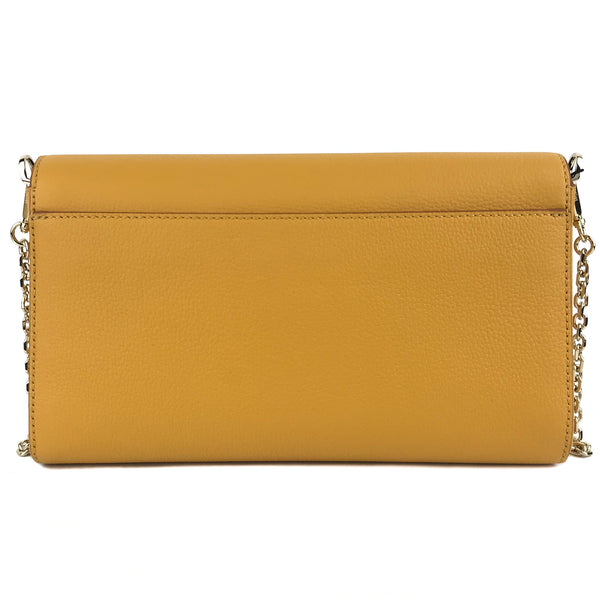 New MCM Medium Millie Leather Crossbody, Golden Mango
