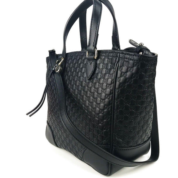 NEW GUCCI 449241 GG Microguccissima Leather Small Crossbody Bag, Black