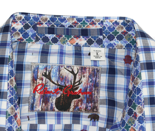 NWT ROBERT GRAHAM Men's Classic Fit Catskills Cotton Shirt, Sz L