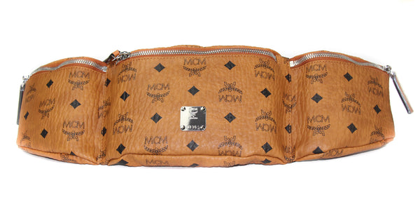 NEW MCM Visetos Coated Canvas Large Sling Waist Bag Fanny Pack
