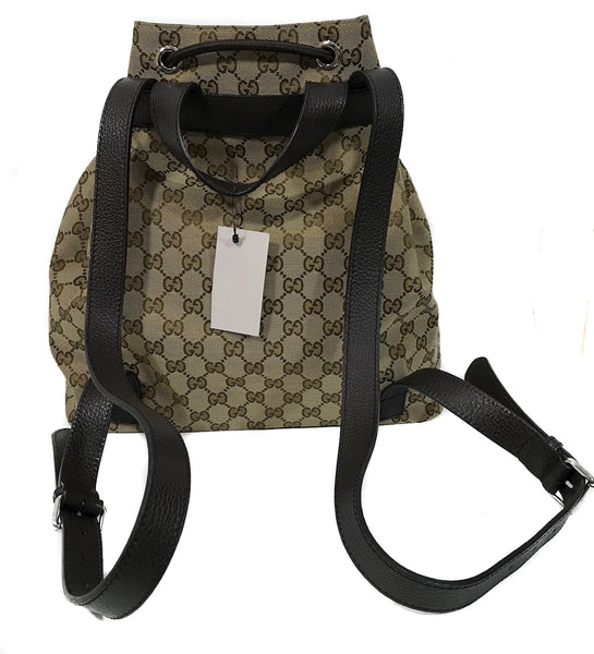 NEW GUCCI 449175 Canvas Original GG Drawstring Backpack