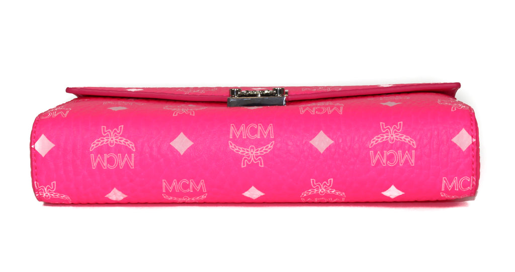 MCM Millie Monogrammed Leather Pink Coated Canvas Cross Body Bag -  MyDesignerly