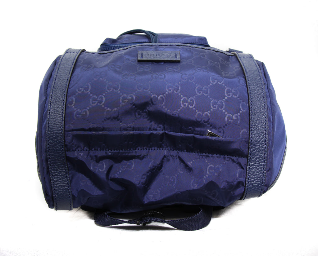 Gucci Nylon Guccissima Backpack Blue ref.753586 - Joli Closet