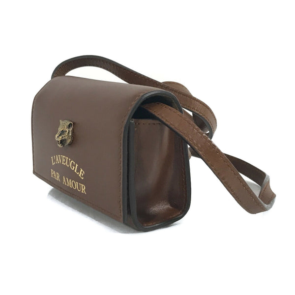 NEW GUCCI Animalier Feline Head Mini Shoulder Bag