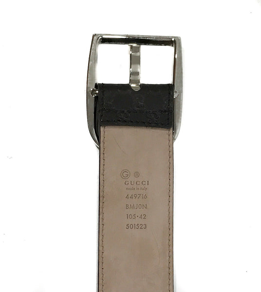 NEW/AUTHENTIC GUCCI 449716 Microguccissima Leather Belt, Dark Brown 105-42