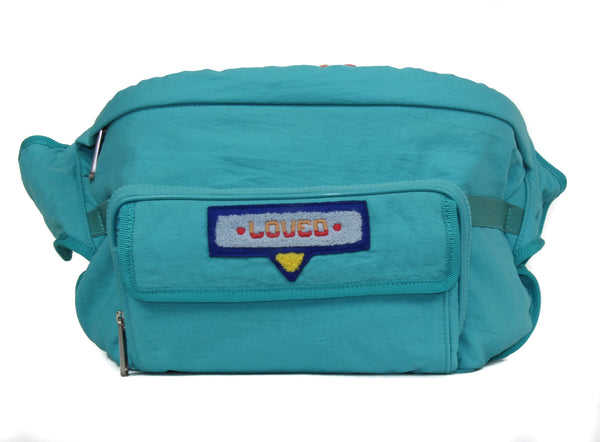 NEW GUCCI 536842 Belt Bag with Gucci 80's Patch Convertible Belt Bag Backpack
