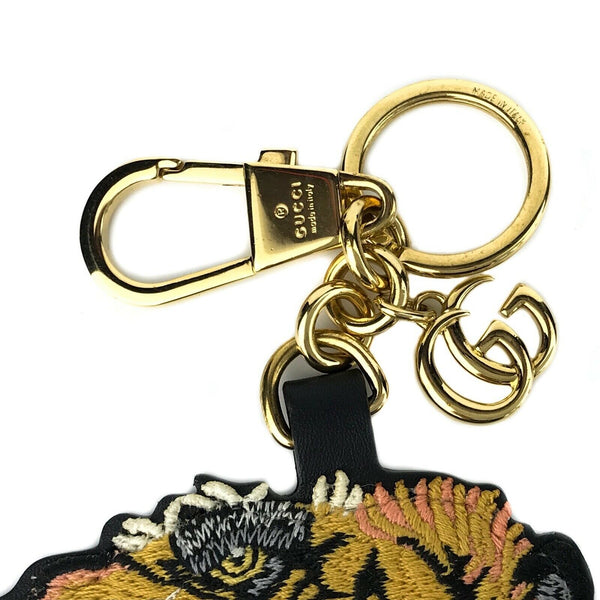 NEW/AUTHENTIC GUCCI Patch Tiger GG Supreme Key Chain, Multicolor