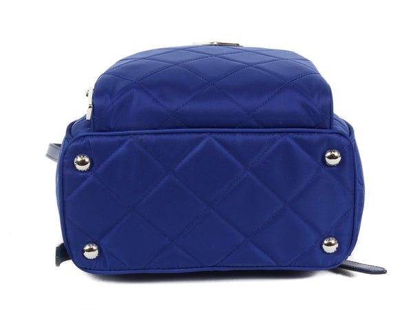 NEW PRADA Zaino Quilted Nylon Backpack Bag, Blue