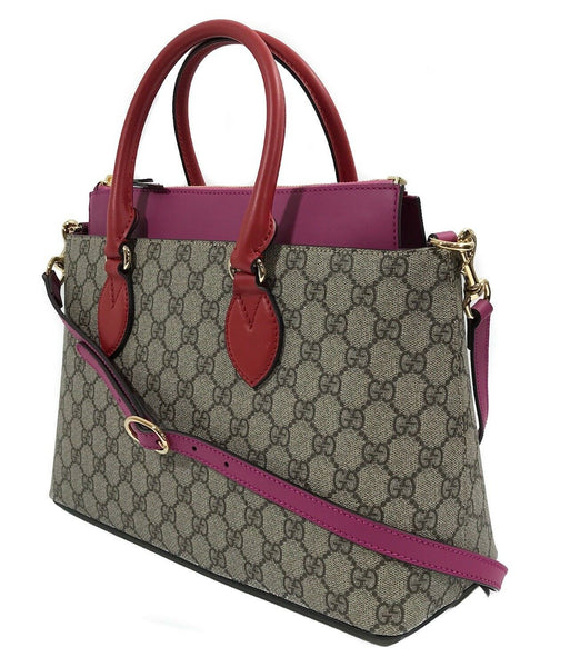 NEW/AUTHENTIC GUCCI 409534 GG Supreme Tote Handbag, Multicolor