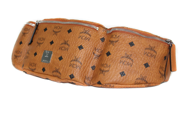 NEW MCM Visetos Coated Canvas Large Sling Waist Bag Fanny Pack
