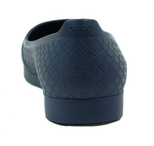 NEW/AUTHENTIC GUCCI Men's Rubber Diamante Overshoe, Blue Size 10