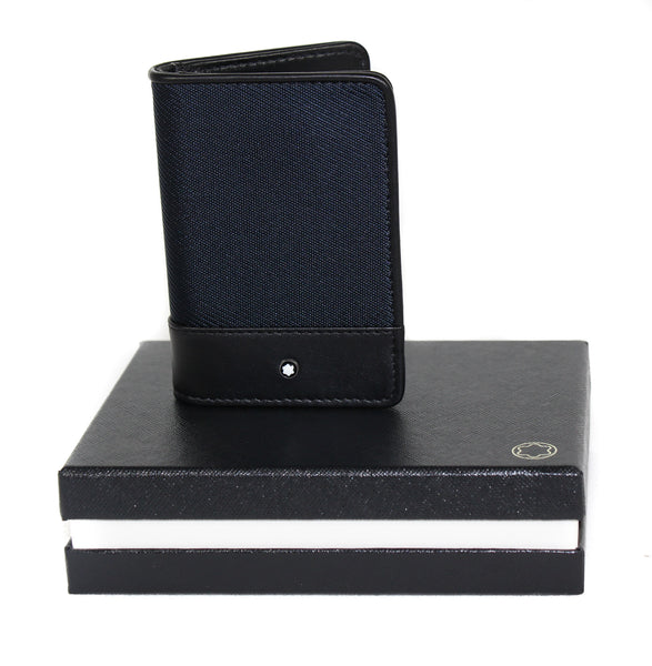NEW MONTBLANC Nightflight Credit Card Holder Wallet, Blue