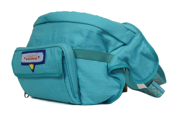 NEW GUCCI 536842 Belt Bag with Gucci 80's Patch Convertible Belt Bag Backpack