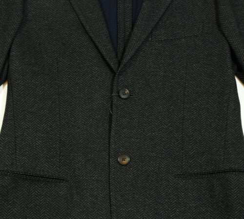 NEW/AUTH $1760 GUCCI 353002 Men's Cotton/Wool Blend Jacket, Black/Gray 48G/38US