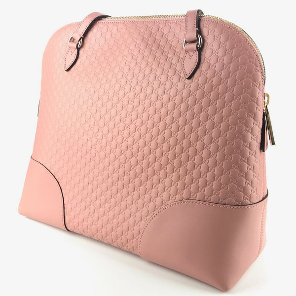 NEW/AUTHENTIC GUCCI Medium Microguccissima Soft Pink Leather Dome Bag