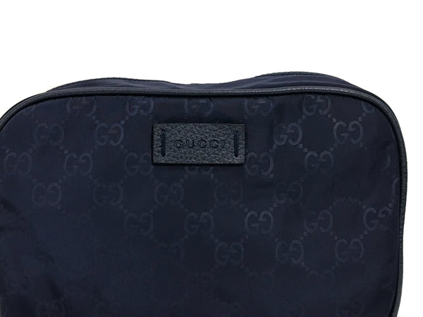 NEW GUCCI 510338 Men's GG Guccissima Nylon Toiletry Bag, Blue