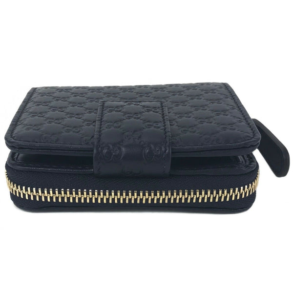 NEW/AUTHENTIC GUCCI 449395 Microguccissima Midnight Wallet, Blue