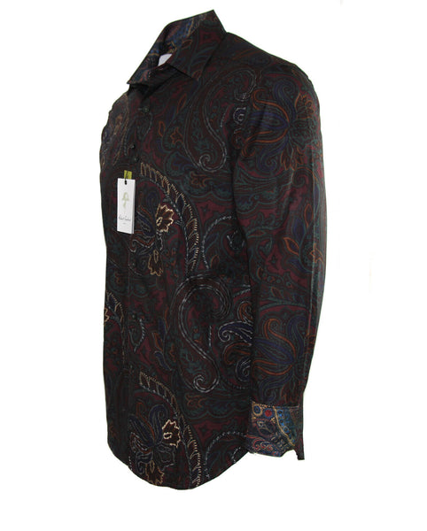 NWT ROBERT GRAHAM Men's Classic Fit Carlyle Cotton Shirt, Sz M