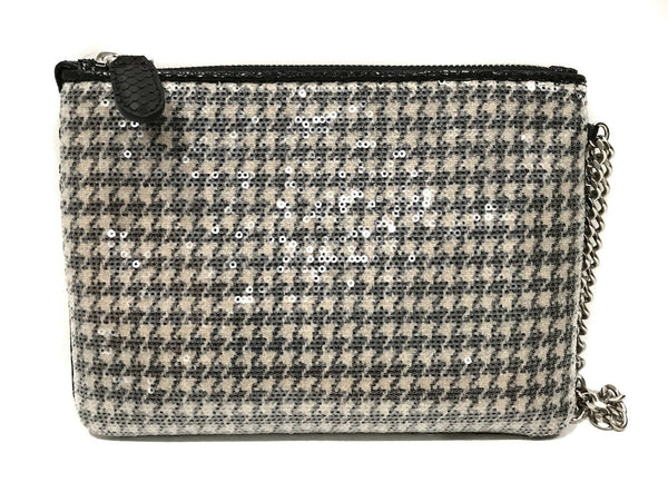 $595 NEW RALPH LAUREN COLLECTION Runway Snakeskin Zip Wristlet Pouch