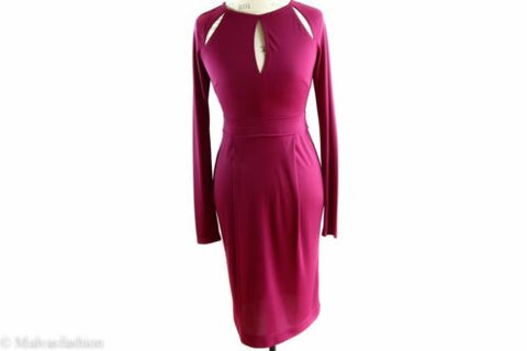 NWT FRENCH CONNECTION 71AJA Mona Crepe Jersey Dress, Purple