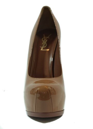 NIB YSL SAINT LAURENT 208786 Triptoo 105 Platform Pump, Nude Sz 40.5