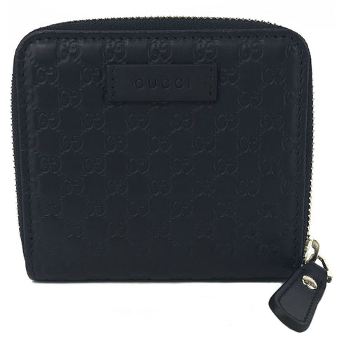 NEW/AUTHENTIC GUCCI 449395 Microguccissima Midnight Wallet, Blue