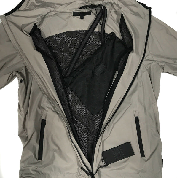 GUCCI 304834 Viaggio Collection Men’s Nylon Stretch Hooded Sports Jacket, Sz 54