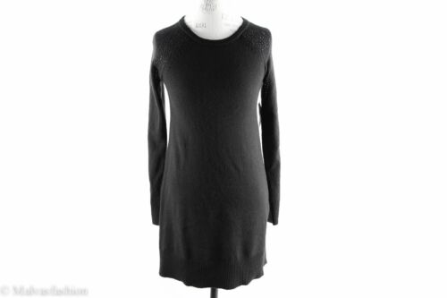 NWT RACHEL Rachel Roy Long Sleeve Sweater Dress, Black/Gray Size XS