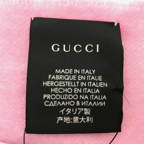 NEW/AUTHENTIC GUCCI Sequin Loved Silk Cashmere Blend Scarf, Pink