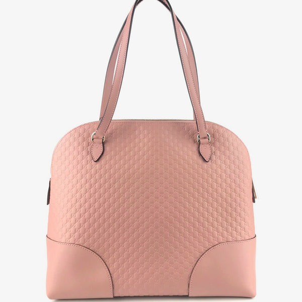 NEW/AUTHENTIC GUCCI Medium Microguccissima Soft Pink Leather Dome Bag