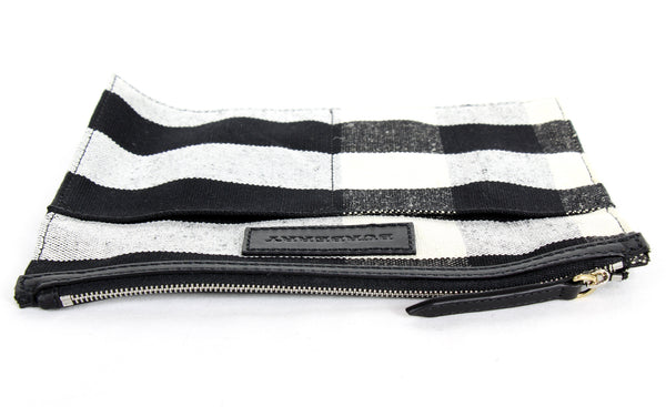 NEW BURBERRY Ashby Canvas Check Medium Hobo Bag