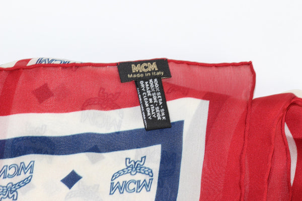 NEW MCM Monogram Jacquard Visetos Scarf, Multicolor