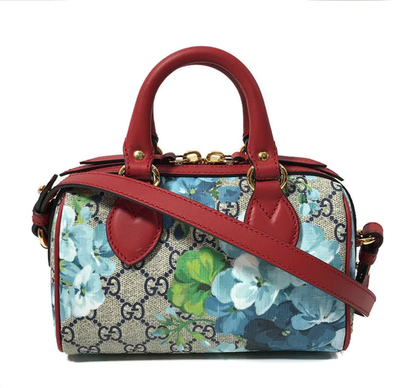 NEW/AUTHENTIC GUCCI GG Supreme Mini Blooms Crossbody Bag