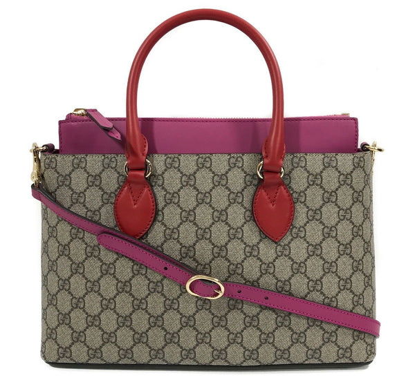 NEW/AUTHENTIC GUCCI 409534 GG Supreme Tote Handbag, Multicolor