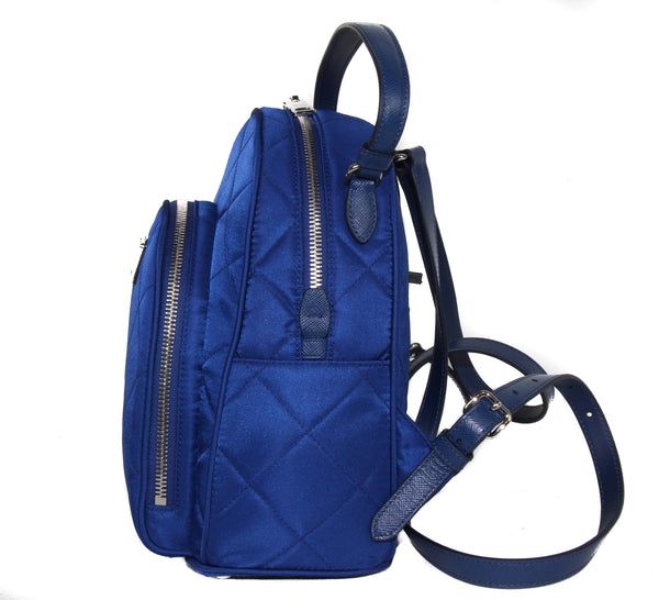 NEW PRADA Zaino Quilted Nylon Backpack Bag, Blue
