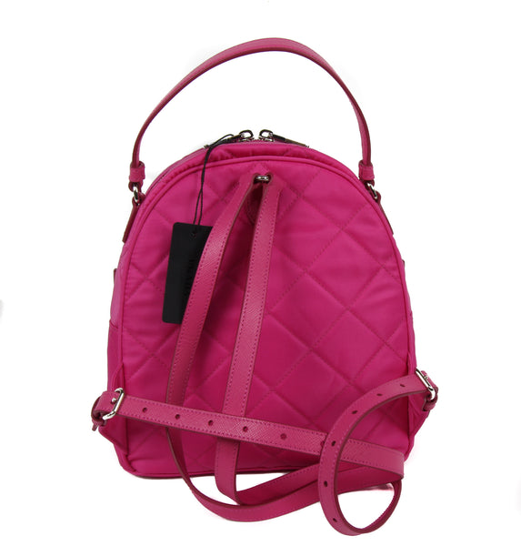 NEW PRADA Zaino Quilted Nylon Backpack Bag, Fuxia